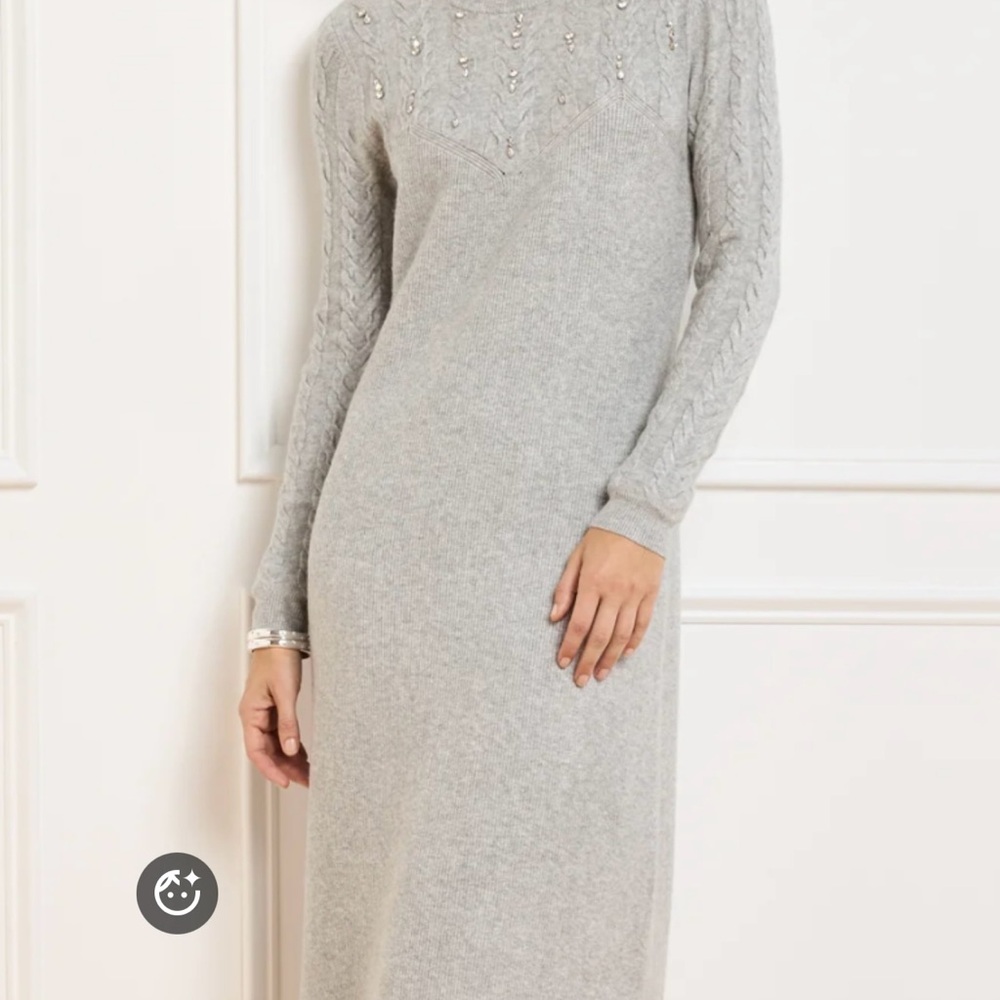 Talbots Light Gray knit Dress